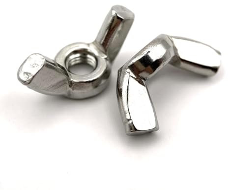 Ecrou Papillon M6 écrous à oreilles en acier INOX | Écrous à Ailettes | visserie Inoxydable A2 (V2A/304) forme américaine : LOT DE 5 Pcs - Premium Fixation