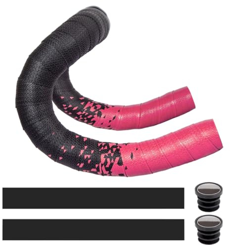 MOCNT cykelstyre tejp PU väg cykel styre grepptejp cykling cykel styre wrap remmar bekväma halkskydd stötdämpande racing styre tejp toning rosa
