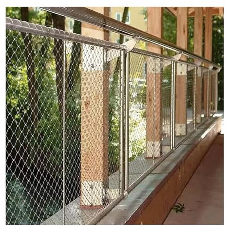 SDYBZSTU 304 Rete Metallica Anti-Caduta Rete Anti-Caduta Anti-ruggine Resistente all'abrasione Rete Anti-Caduta per Balcone Rete di Protezione Anti-Caduta ad Alta Quota (Colore: Maglia da 5 cm, Dimen