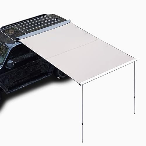 Tygskal Biltält Camping, Väderbeständig Suv Markis, Höjdjustering Sido Markis för SUV, Lastbil, Skåpbil, Lätt att Förvara(200x250 cm/79x98 in)