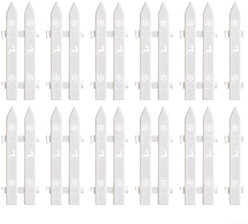 Valla para árbol de Navidad para uso en interiores y exteriores, crea una exhibición alegre para tu decoración navideña (22 piezas, 1,5 m)