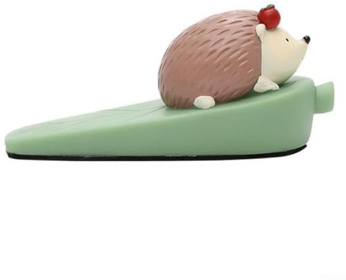 CYRENT Joli butoir de porte moderne en résine - Motif animal de dessin animé - Cale de porte décorative pour la maison - 1 pièce (hérisson)