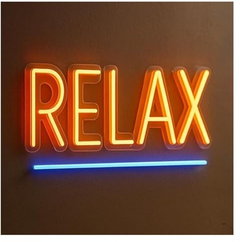 Neonlampa Relax neonskylt dimbar för spa lounge rum dekorationslampa 38cm