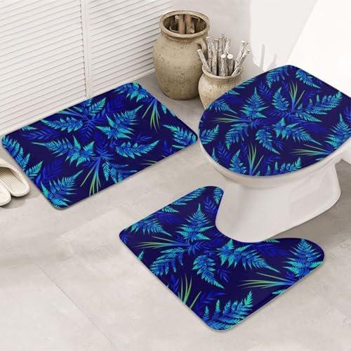 Alfombra De Baño De 3 Piezas Arte Flower Juego De Alfombrillas De Baño Moda por Encargo Alfombras De Cama, para Cocina, Dormitorio, Bathroom