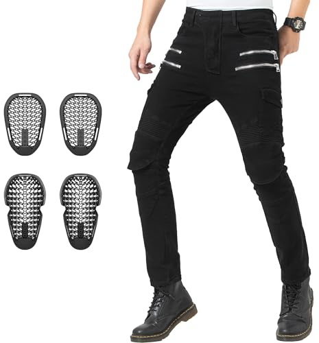 ForMTRider Pantaloni Moto Uomo, Armatura CE Livello 2