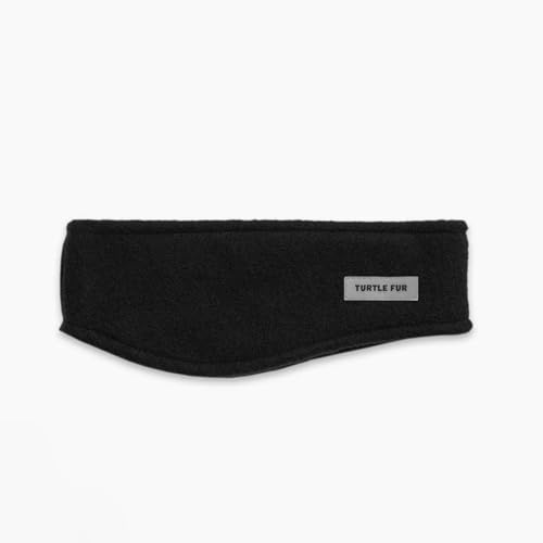 Turtle Fur Unisex Original Fleece Ear Band Triple-Layer Shaped Headband, Black - One Size
