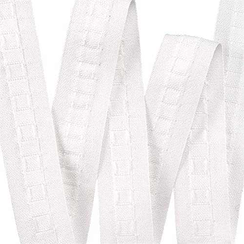 The Bead Shop Curtain Tape | White 25mm 1 Inch Header Tape 5 Metres | Pencil Pleat Curtains
