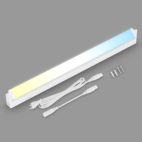 BRILONER Leuchten - LED Unterbaulampe schwenkbar, CCT Unterbauleuchte Küche, Farbtemperatur einstellbar, Schrankleuchte, Weiß, 54,5 cm, 2224-016