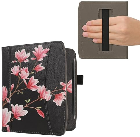 kwmobile Flipp skyddsfodral kompatibelt med Pocketbook Era/Era Color/Era Lite - Reptåligt fodral för eReader med korthållare och korthållare i PU-läder