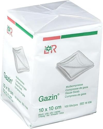 Dentalseven - Compressa Garza, Tessuto Non Tessuto, 4 Strati, 10 x 20 cm, 100pz