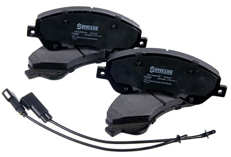 STELLOX 1262 002B-SX Bremsbelagsatz, Scheibenbremse (4 Stücke) – ECE-R90 Zertifizierung – mit Anti-Quietsch-Platte – Für PKW und Nutzfahrzeugen, Schwarz