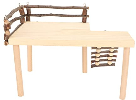 Glomora Hamster Climb Platform, Multipurpose Hamster Playing Platform Hamster Bridge Rodents Chew Toy for Hamsters Chinchillas Guinea Pig Ferret Reptile