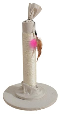Gratta | Albero per gatti in corda di sisal per gatti interni – Grandi pali da grattare da 53 cm con giocattolo in piume pendenti, giocattolo interattivo per gatti per tutte le razze