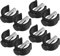 Healeved Replacement Lock Clips for Toilet Safety Rails 8pcs Raised Seat Pin Locks Toilet Seat Tube Clamp Black 25mm Length