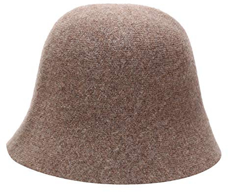 AMateschitz Vintermössa dam vinter fiskarhatt mode elegant hinkhatt kupol enfärgad filthatt vindtät hinkhatt filt dammössa ull fiskarhatt retro elegant krukhatt för skidresor, Mörkbrun, one size