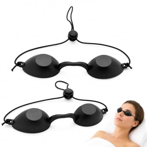 MLRUQRX Lunette Uv 2 Pièces Silicone Noir Mat Lunettes Bronzage Confortables Solarium Maison Clinique Standard