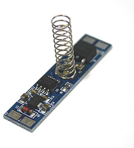 Interrupteur LED à gradateur tactile, gradation 12V 24V 4A avec indicateur LED bleu pour profilé en aluminium. (1 PIÈCE)