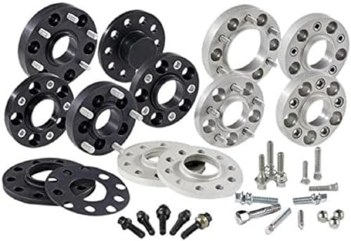 H&R DR-System Wheel spacer set 16mm per axle - Bolt pattern 5x100/112 - Hub 57,1mm - Bolt size M14x1,5 - compatible with Audi/Seat/Skoda/Volkswagen, Silver