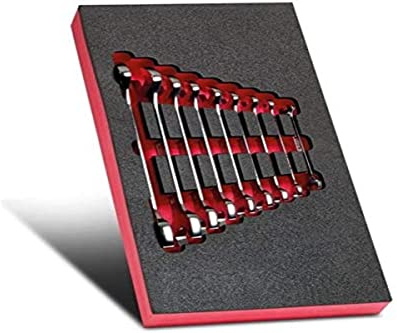 Facom MODM.44-1 Modul Schaumstoff 9 Gabelschlüssel, schwarz, 6 bis 24 mm