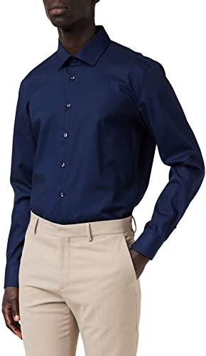 Seidensticker Herren Business-Hemd - Slim Fit - Bügelfrei - Kent Kragen - Langarm - Patch - 100% Baumwolle