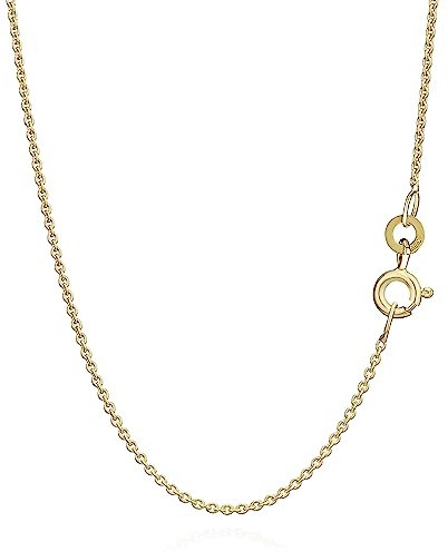 NKlaus 40cm Ankerkette 333 Gelbgold 8 Karat elegante Halskette filigrante Breite 1,1mm Collier 1,5g federleicht 9424