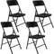 AMANKA 150kg Klappstuhl 4er Set - 50x46x83 Rattan-Optik Wetterfest Klappbar Balkonstuhl Gartenstuhl