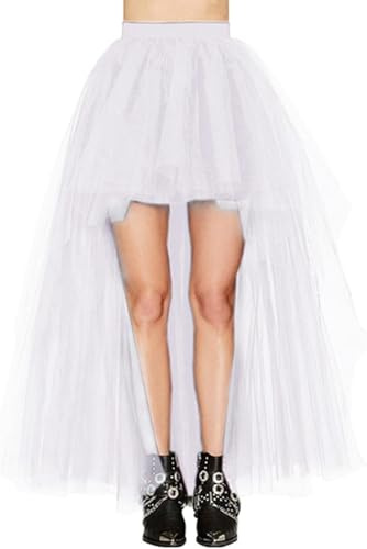 MisShow Jupe Longue Tutu en Tulle à Taille élastique, Jupe de fête, Festival pour Femme, Taille Unique