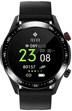 Smart klocka, träningsklocka med stegräknare, fitnessövervakning med sömnmonitor, pulsmätning, Bluetooth-samtal, 8 träningslägen, musikstyrning IP68, sportklocka, smart klocka för män, Android iOS