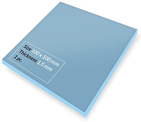 ARCTIC TP-3 Wärmeleitpad: Premium Performance Thermal Pad, 100x100x1,5 mm (stapelbar bis 2,0 mm ohne Leistungsverlust), 1 Stück - Hohe Leistung, sehr weich, Gap-Filler, Überbrückung von Unebenheiten