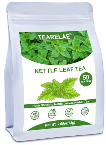 TEARELAE - Nettle Leaf Tea - 1.5g x 50 Counts - Premium Stinging Nettle Tea Bags - Non-GMO - Caffeine-Free