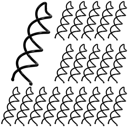 Molain - 20 piezas de horquillas de pelo en espiral, horquillas de pelo con diseño de espiral, accesorios para el cabello, horquillas giratorias DIY, adecuadas para diferentes peinados (negro)