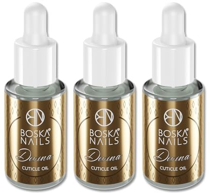Boska Nails Divina Aceite para Cutículas 3 unidades 8 ml – Cuidado lujoso para uñas perfectas con aceite de almendra, aceite de aguacate, aceite de jojoba y vitaminas para uñas
