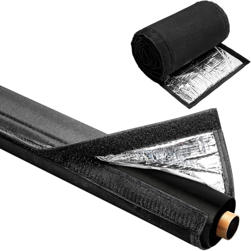 LZTET Copertura Isolante per Tubi in Rame - Tubo Flessibile Condizionatore d'Aria,Tubo Antipolvere,Accessorio Versatile Dormitorio,Hotel,Luogo di Lavoro,Casa(Size:200 * 30cm,Color:Black)