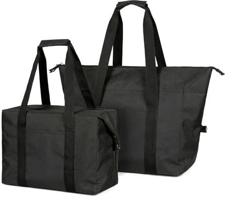 ROVENLIFEGO Insulated Cooler Bag 20L | Hard Liner, Foldable Thermal Shopping Bag, Leakproof Large Lunch Carrier, For Beach, Camping, BBQ, Food Delivery
