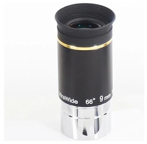 Accesorio for telescopio astronómico con Ocular Ultra Gran Angular de 66 Grados 1,25 Pulgadas, UW6 mm, UW9, UW15 y UW20 Piezas para telescopio astronómico(UW9mm)