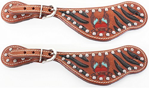 CHALLENGER Horse Western Riding Cowboy Boots Leather Spur Straps Tack 7461