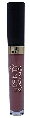 Max Factor Lipfinity Velvet Matte Elegant Brown 35 – Liquid Lippenstift mit mattem Finish in elegantem Nudeton – Mit pflegendem Kokosöl – Hält bis zu 24 Stunden