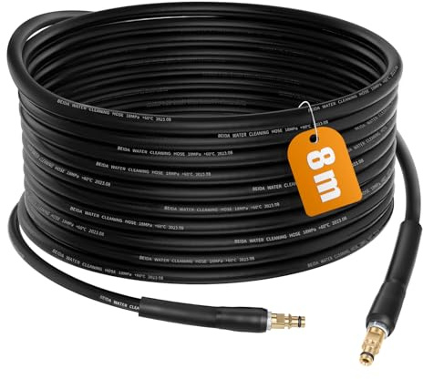 MoPei 8M Manguera de Alta Presión Compatible con Modelos Kärcher K2-K7, Resistente, a Prueba de Fugas, Conexión Rápida y Fácil para una Limpieza Sin Esfuerzo