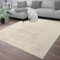 TT Home Teppich Wohnzimmer Kurzflor Anti-Rutsch Rückseite Einfarbiges Design Waschbar, Farbe: Creme, Größe:60x100 cm