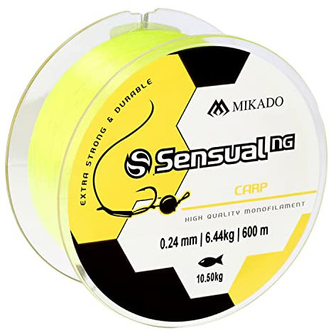 600m Mikado Sensual NG CARP Fluo gelbe monofile Angelschnur Karpfenschnur Feederschnur von Ø0,24 bis 0,45mm erhältlich (Ø0,30mm / 8,83kg)