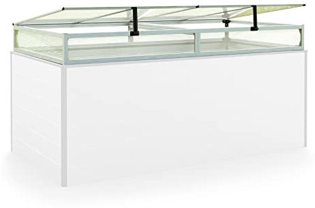 GFP Châssis de Jardin en Aluminium/Plaques Double paroi Serre pour Plantes pour Jardin, Balcon, fenêtre de Toit avec Ouverture, résistant aux UV et aux intempéries, 99 x 195 cm