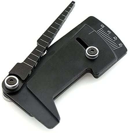 shanpu 1 StüCk Metall Sturz Messer & HöHenmesser Werkzeug/Lineal für Einstellen der HöHe und des Felgen Sturzes RC Modell Auto,Schwarz