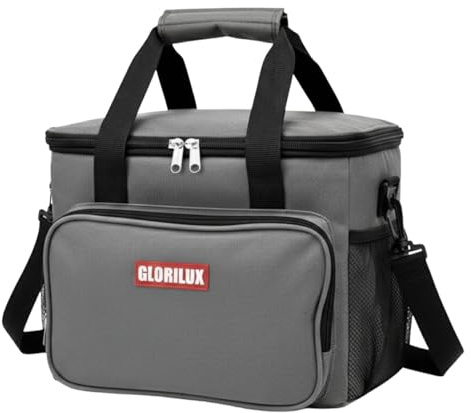 GLORILUX Cool Bag 15L Insulated Lunch Bag for Men/Women – 600D Oxford Fabric - Food Grade PEVA Foil - Fits 24 Cans – Cooler Bags for Work, Office, School, Picnic, Beach and Outdoor – Leakproof