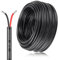 22AWG 2x0,3mm² 50Meter Elektrokabel 2-adrig Kabel, 5V/12V/24V Erdkabel verzinnte Kupferkabel, 300V flexibel und weich Stromkabel hohe Temperaturbeständigkeit Verlängerungskabel 50m