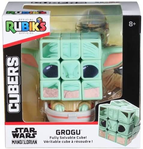 Rubik's Cube - Rubiks Cubers Grogu - Jeu Casse-Tête Adulte Et Enfant - Rubiks Cube Magique - Puzzle 3x3 Original - Jouet Grogu Star Wars - Puzzle Résolution De Problème - Jeu Enfant 8 Ans et +