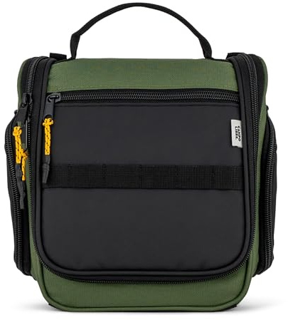 Campo Libre.® Tony Kulturbeutel Herren & Damen I Kulturtasche zum Aufhängen mit 11 Fächern für Deine Kosmetik I Waschtasche in Premium-Qualität I Toiletbag wasserabweisend I kompaktes Packmaß I Grün