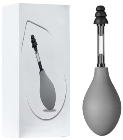 KINDLUME Tappi per le Orecchie, Bilanciamento Pressione Auricolare, Dispositivo Pressione Orecchio, Silicone Ipoallergenico, per Aereo Viaggio Auto, Confortevole e Sicuro, Grigio