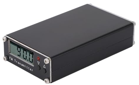 Yinhing Transmisor de Transmisión FM de 76-108 MHz 0,5 W de Largo Alcance 2000 M con Pantalla LCD y Cable de Audio de 3,5 Mm para Eventos de Supermercados en Escuelas de Iglesias