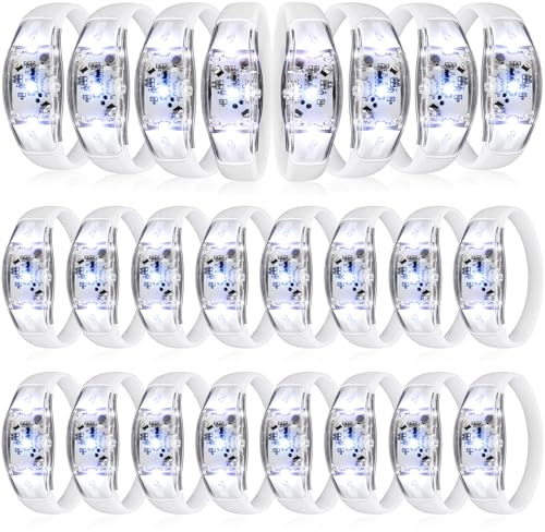 JellyArch Braccialetti LED Luminosi, Braccialetti LED Attivati dal Suono, Braccialetti Luminosi nel Buio con Controllo Musicale per Feste, Matrimoni, Rave, Concerti, Campeggio, Eventi Sportivi, Party