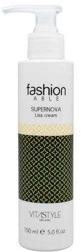 Vitastyle Fashionable Supernova Liss Cream, Crema Lisciante Termoprotettrice Capelli, Effetto Seta Anti-Crespo, Olio di Macadamia, Protezione Calore Piastra e Phon, Trattamento Disciplinante 150ml